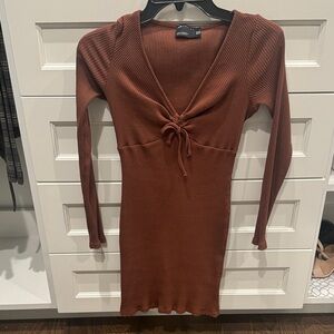 ASOS Rust Long Sleeve Dress